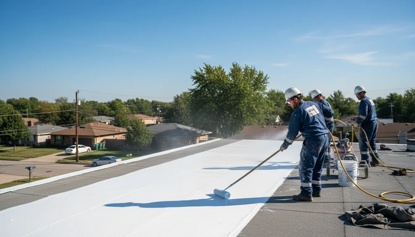 Commercial roof coating in Stevinson, CA near me